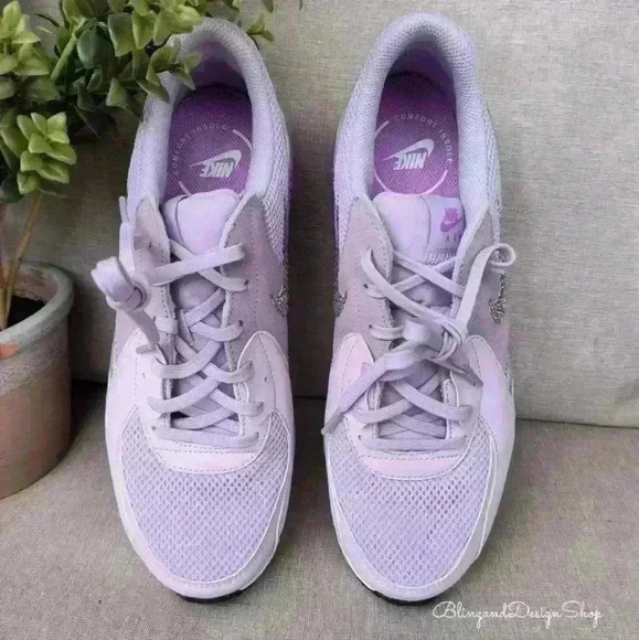 Nike Air Max Excee Womens Purple Sneakers Shoes Made with Swarovski Crystals - Picture 5 of 11
